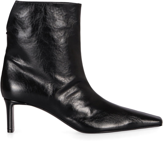 Khaite Ona leather ankle boots