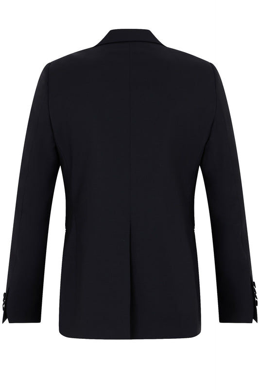 Complete with jacket and pants made of virgin wool RTW