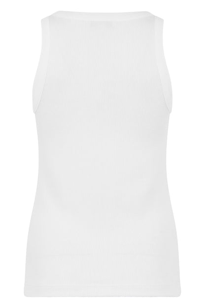 Top in mixed cotton ribbed RTW