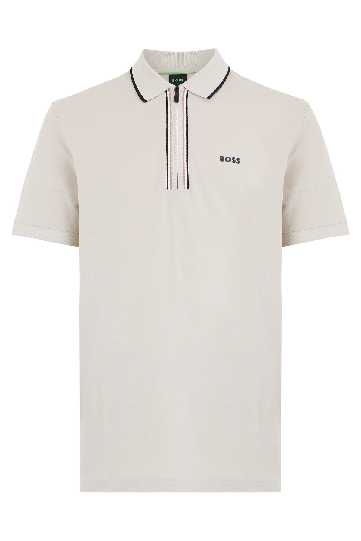Cotton polo with zipper RTW
