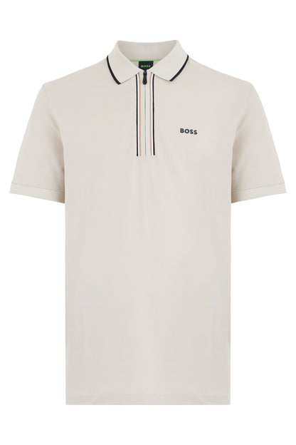 Cotton polo with zipper RTW