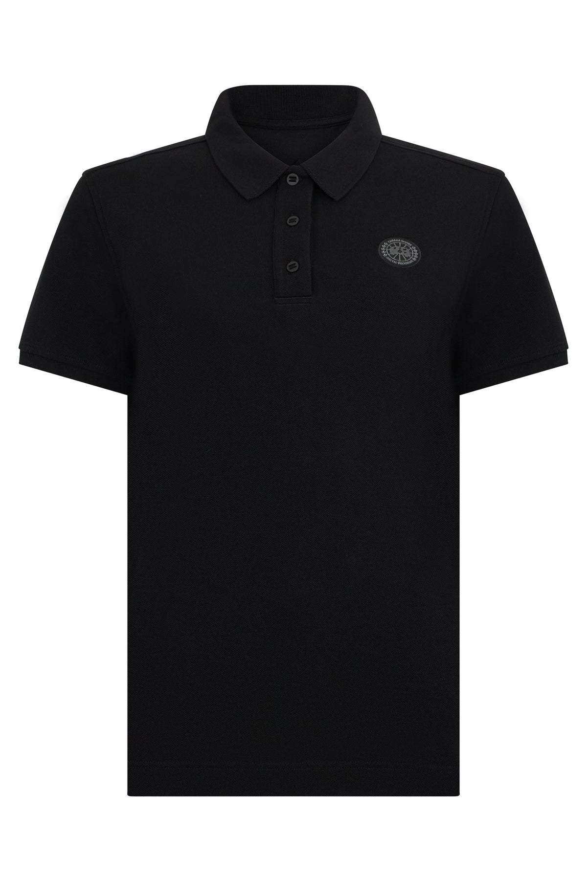 Canada Goose Black cotton polo with elegant logo