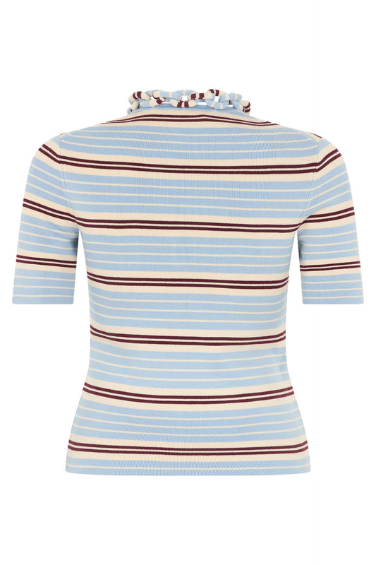 Ribbed T-Shirt with chain RTW