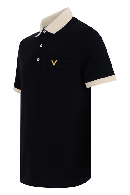 Cotton pique polo with short sleeves RTW