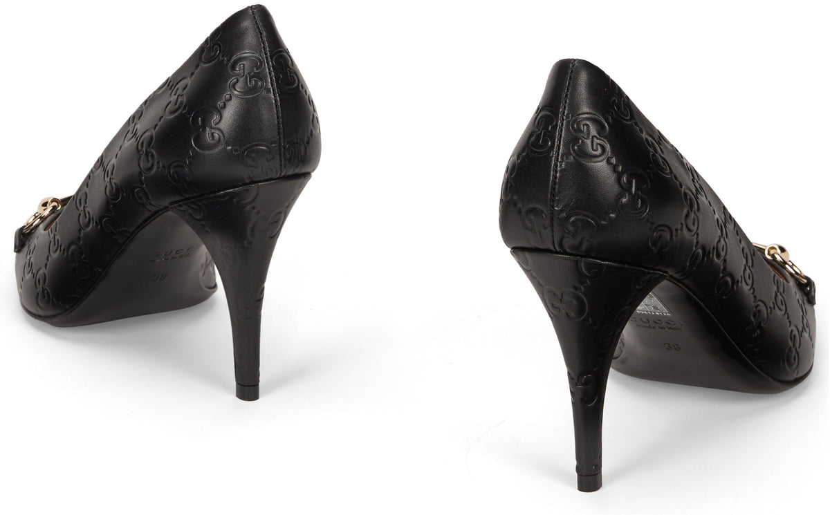 Décolleté Erin Gucci in leather with monogram RTW