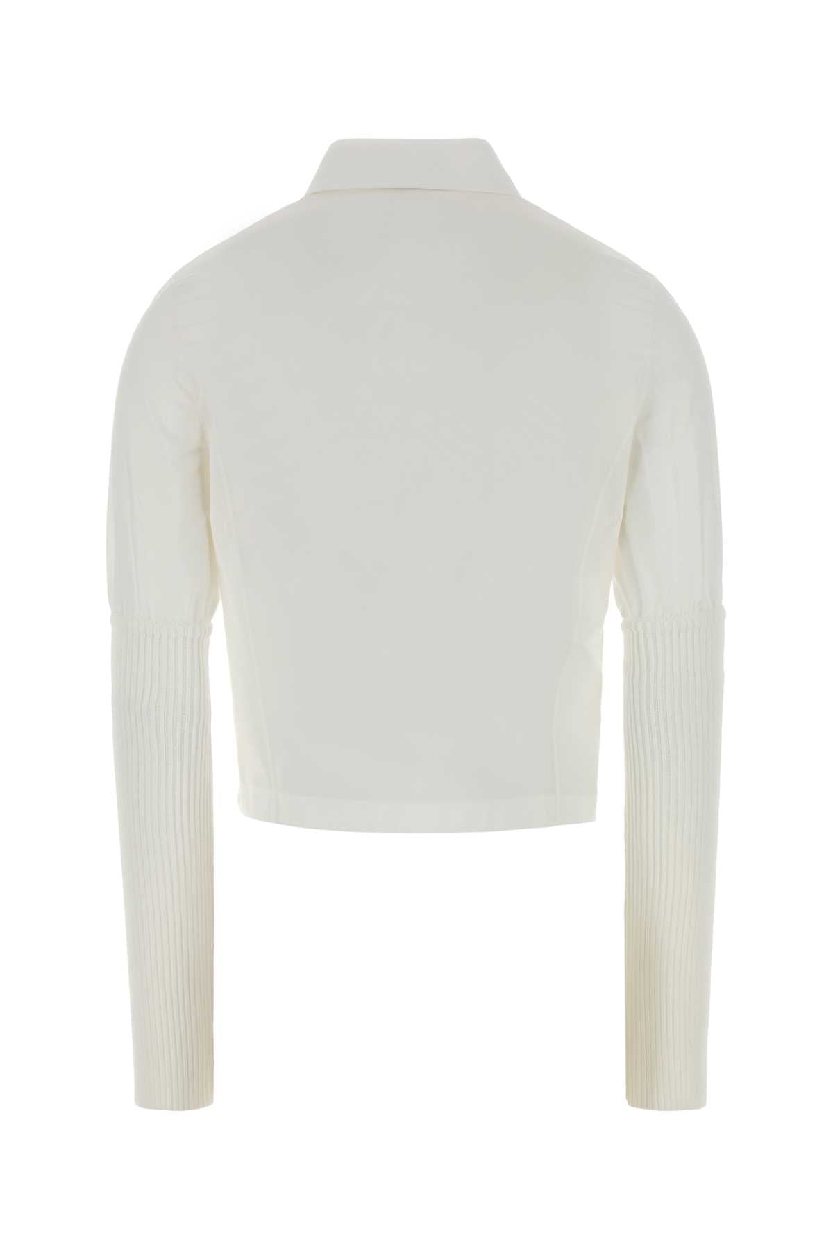 RIB SLEEVE SHIRT COTTON POPLI SHIRTS