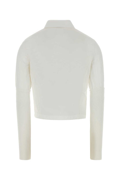 RIB SLEEVE SHIRT COTTON POPLI SHIRTS