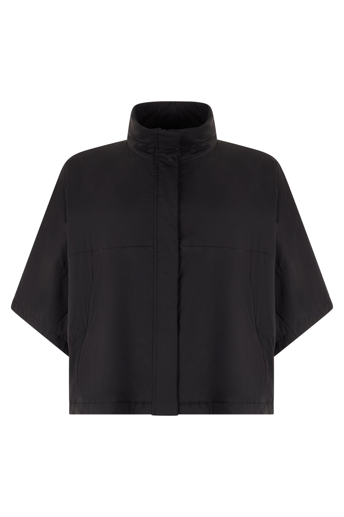 High collar poncho RTW