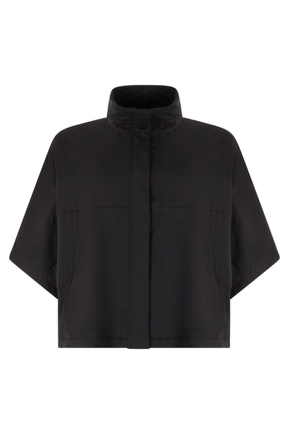 High collar poncho RTW