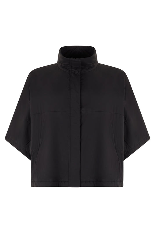 High collar poncho RTW