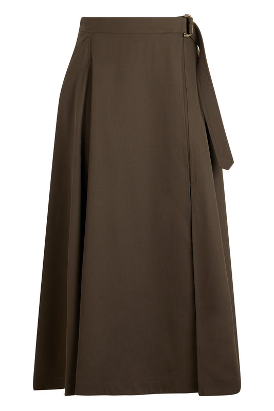Long skirt in wool gabardine RTW