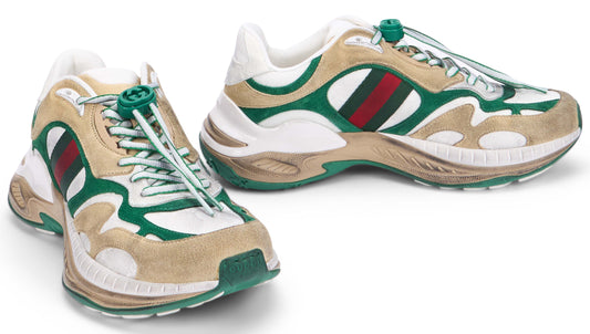 Sneakers made of fabric and leather accents SHOES