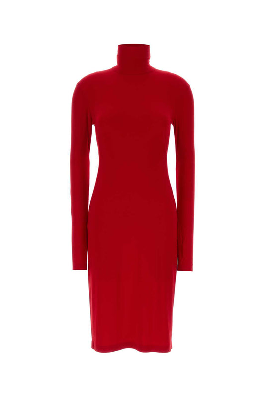 LONG SLEEVE TURTLENECK DRESS TO KNEE DRESSES