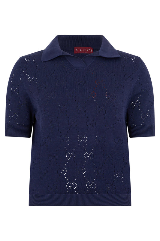 Cotton polo monogram RTW