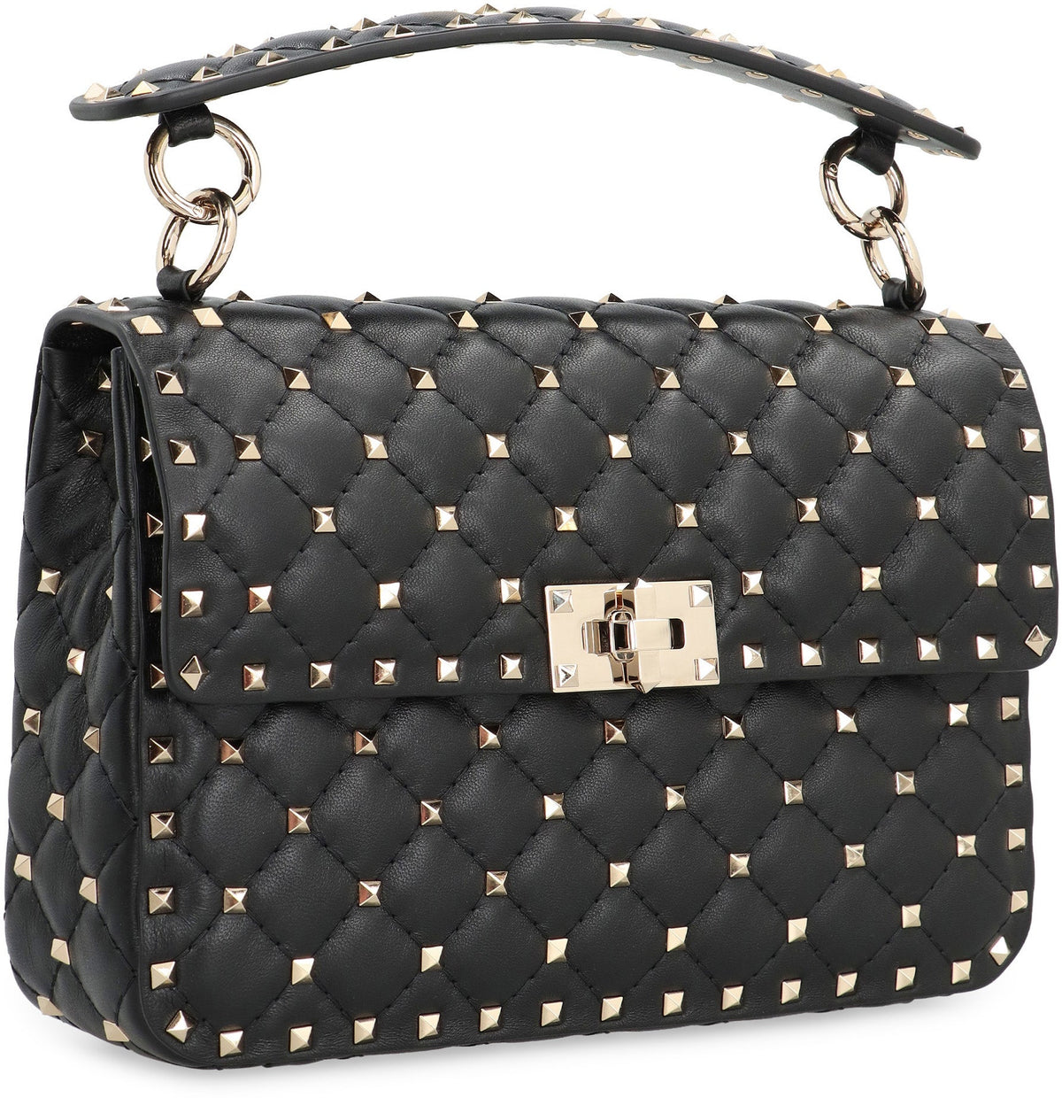 Valentino Garavani - Rockstud Spike media Leather handbag BAGS