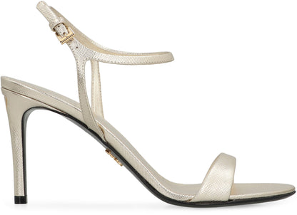 Leather sandals with high heel SHOES