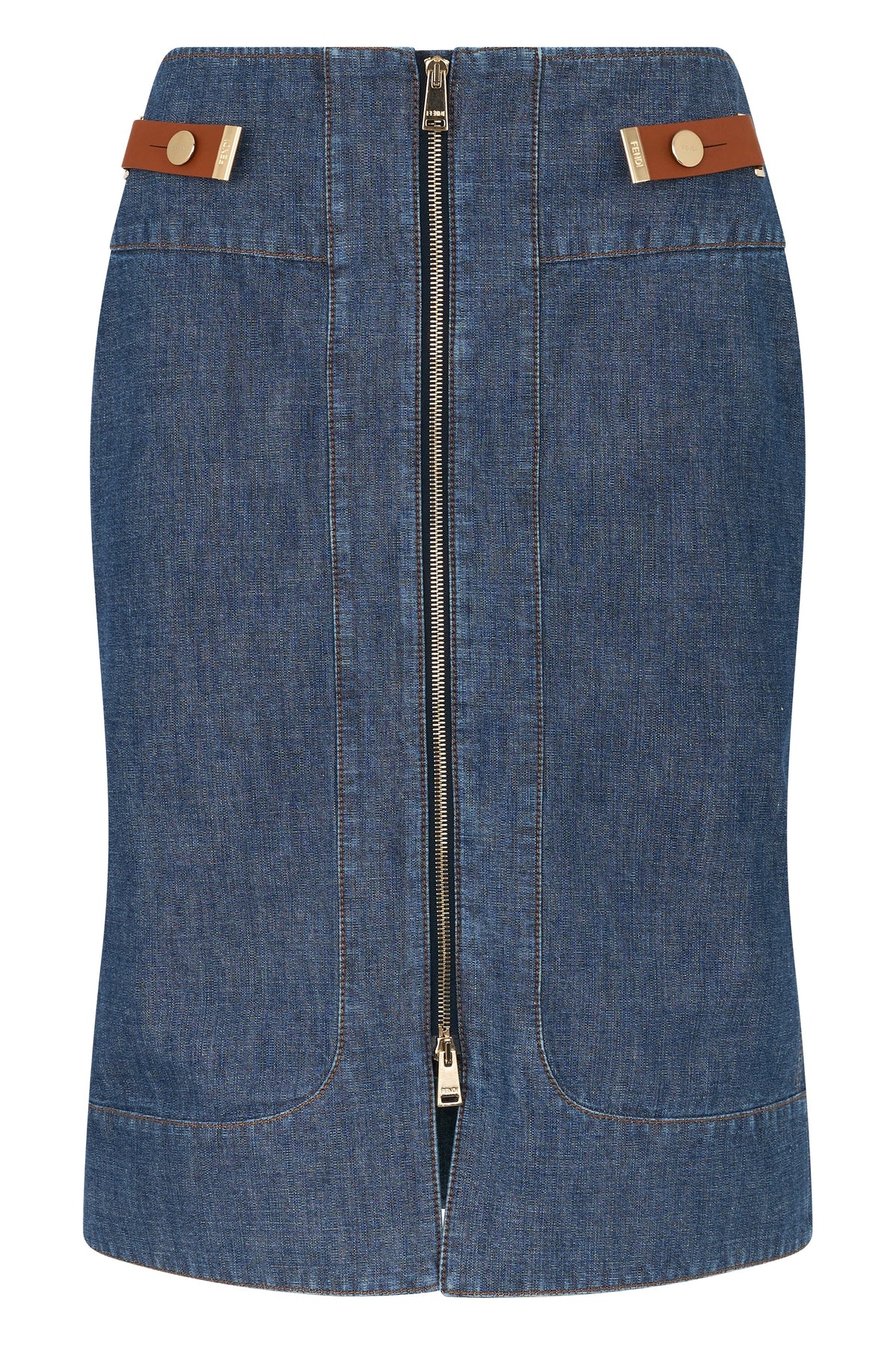 Denim skirt with zipper RTW