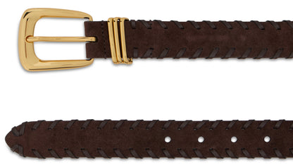 Leather belt with buckle ACC
