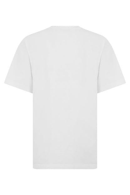 White cotton T-shirt with colorful logo RTW
