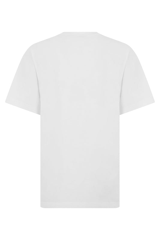White cotton T-shirt with colorful logo RTW