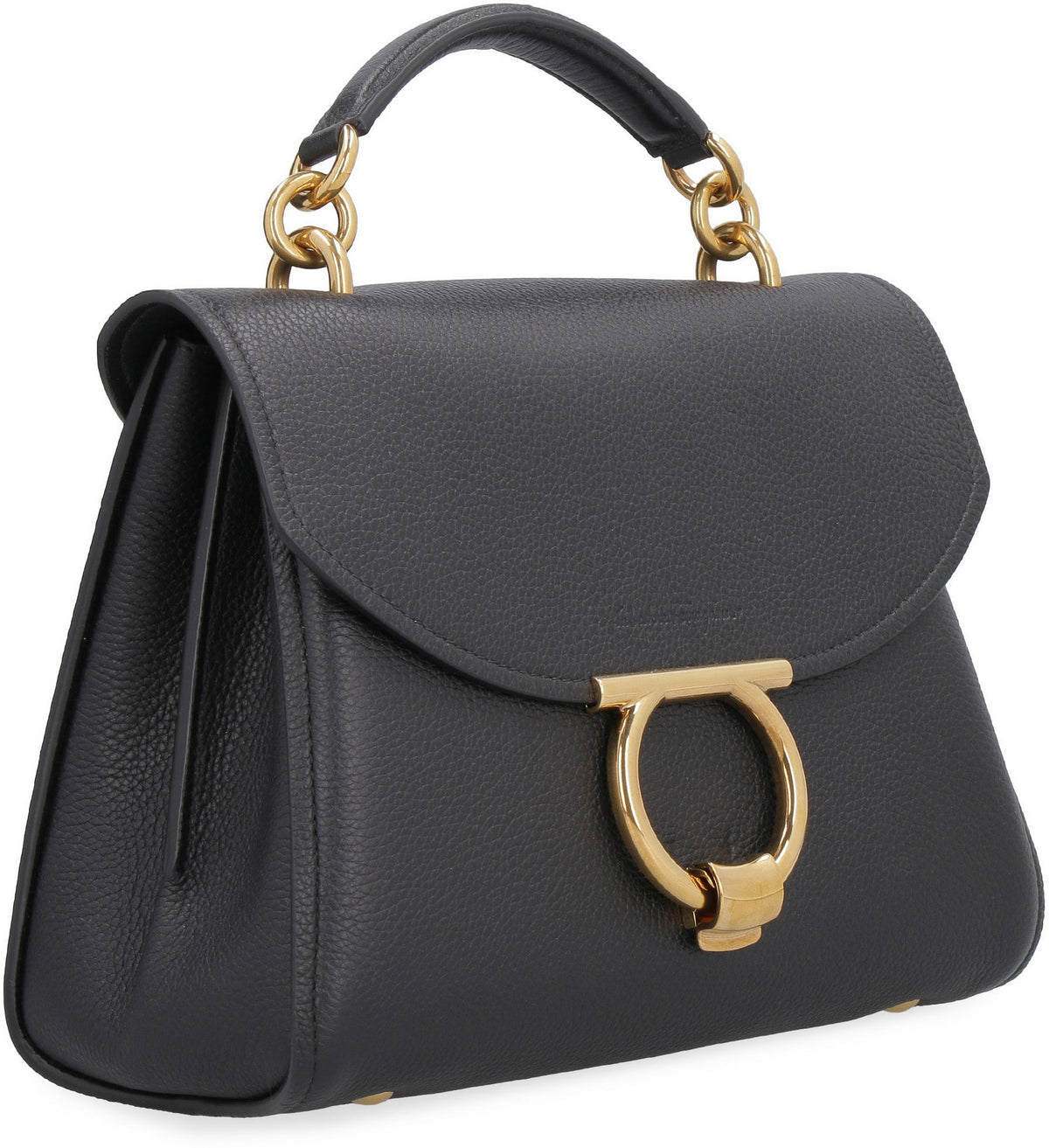 FERRAGAMO Gancini pebbled leather handbag
