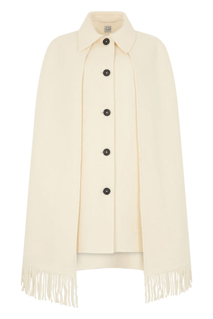 Totême Coat with cape made of wool