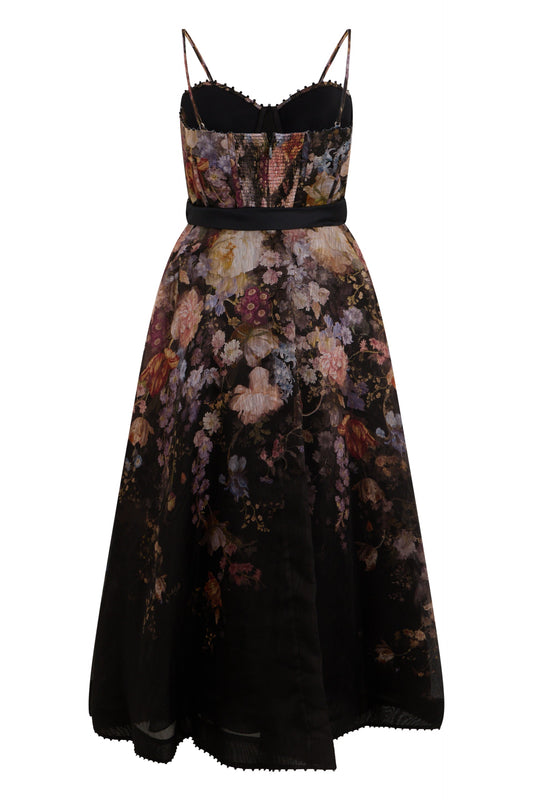 Long floral dress with thin straps RTW