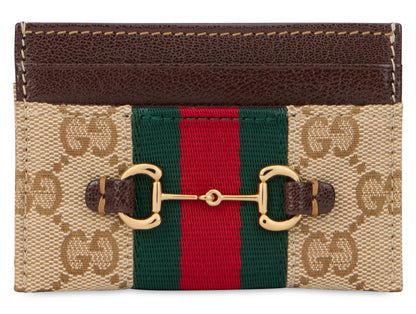 Gucci Card holder with horsebit and monogram