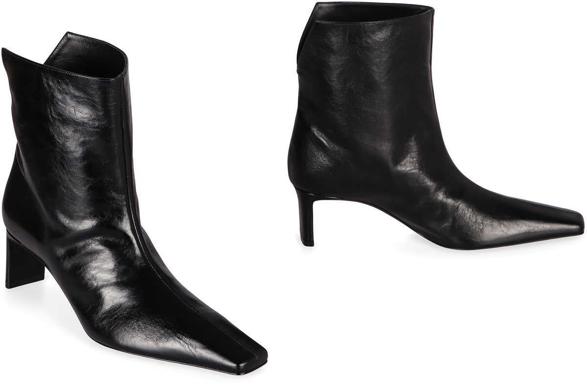 Khaite Ona leather ankle boots