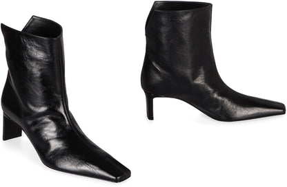 Khaite Ona leather ankle boots