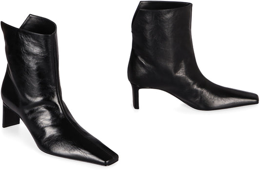 Khaite Ona leather ankle boots