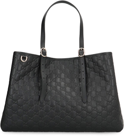 GG Emblem large leather tote BAGS