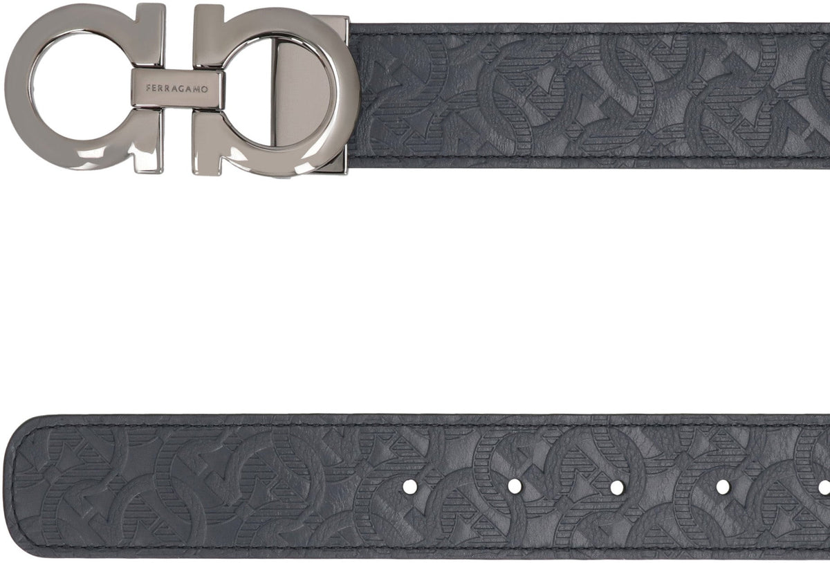 Logo buckle leather belt ACC