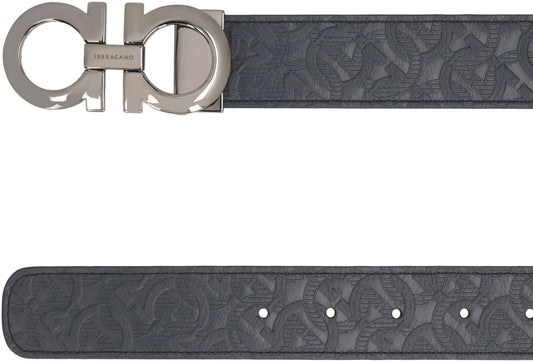 Logo buckle leather belt ACC