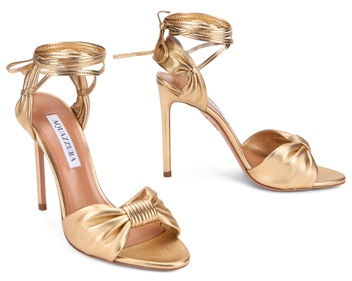 Carina 105 sandals in metallic leather SHOES