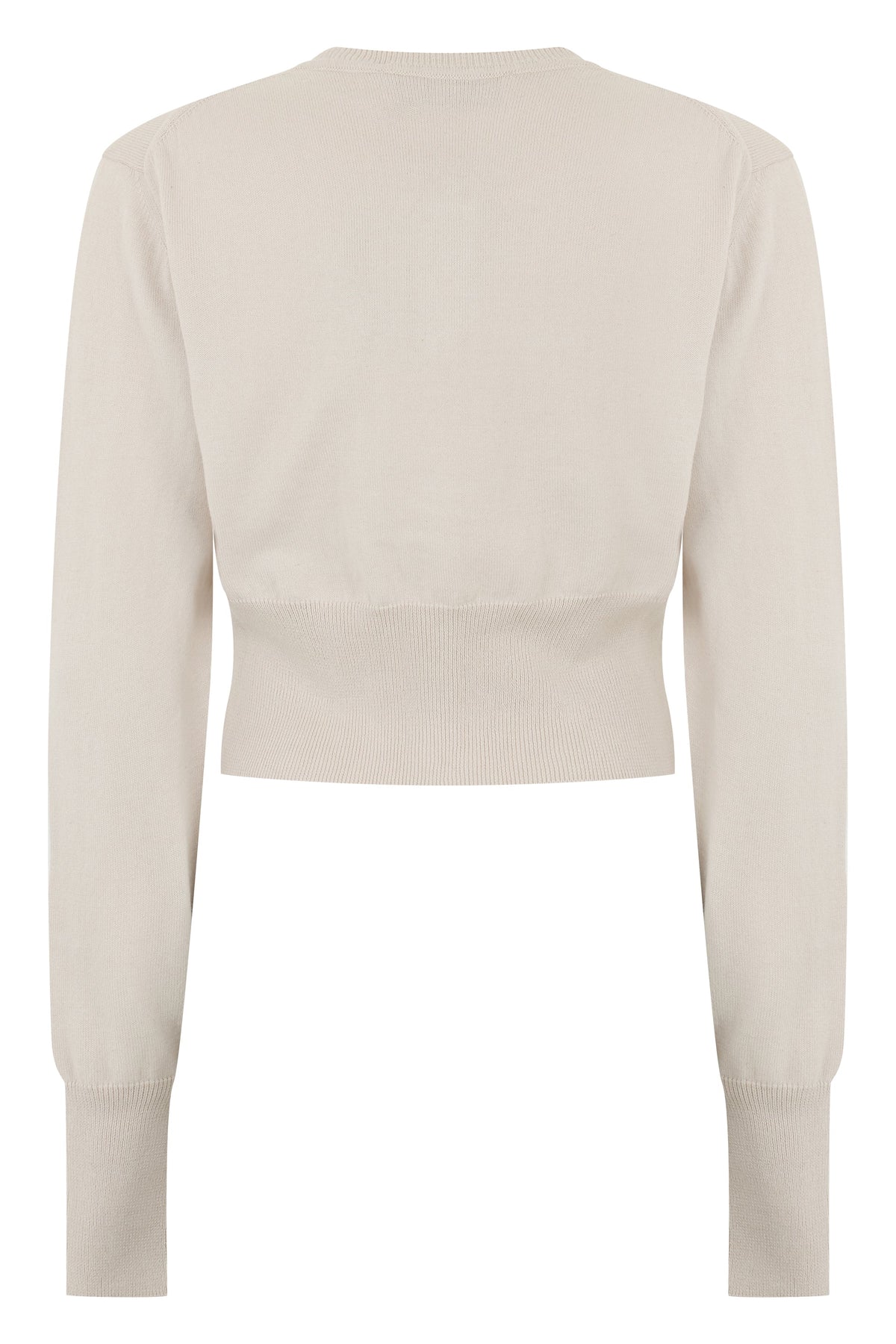 Beige cropped cardigan in soft cotton RTW