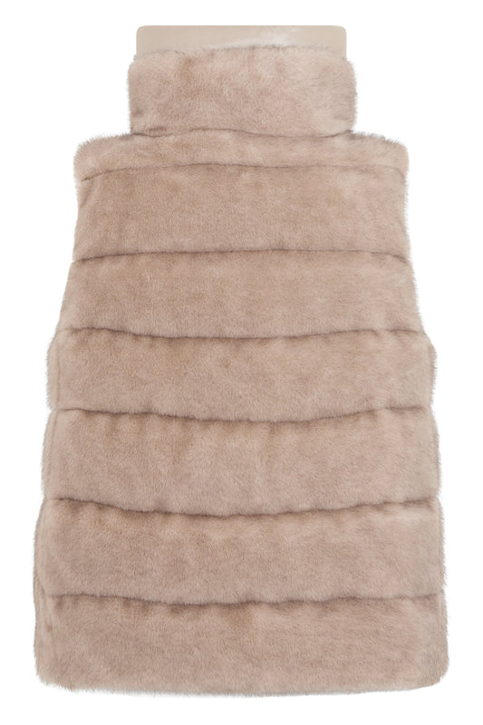Padded gilet with synthetic fur RTW