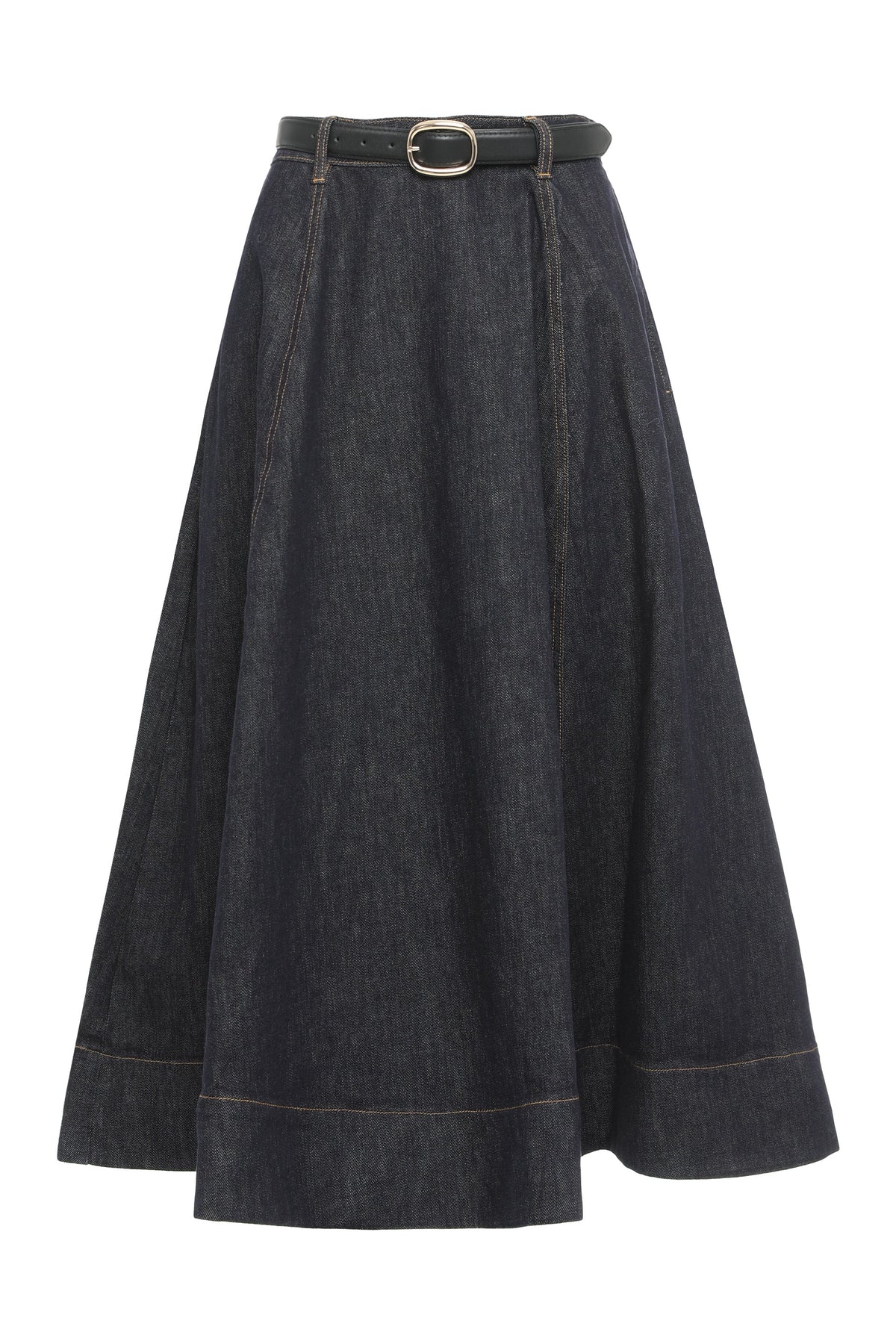 Flared midi dress in denim RTW