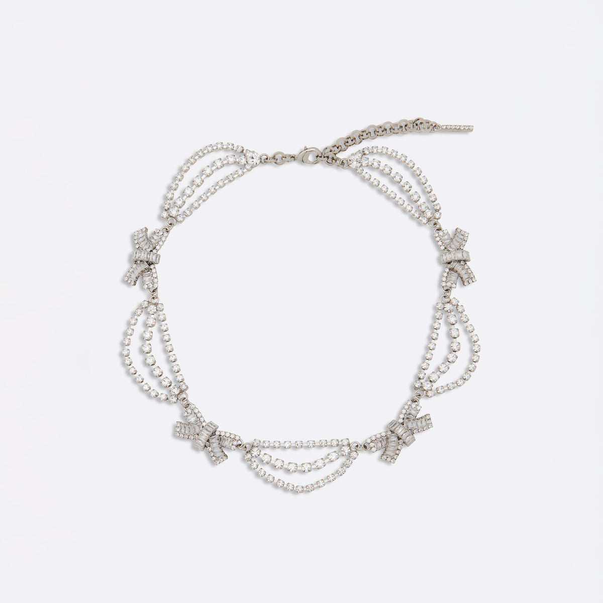 Alessandra Rich Crystal necklace with bows