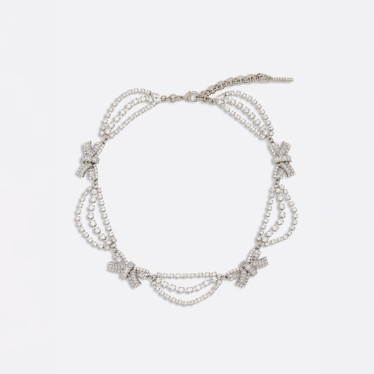 Alessandra Rich Crystal necklace with bows