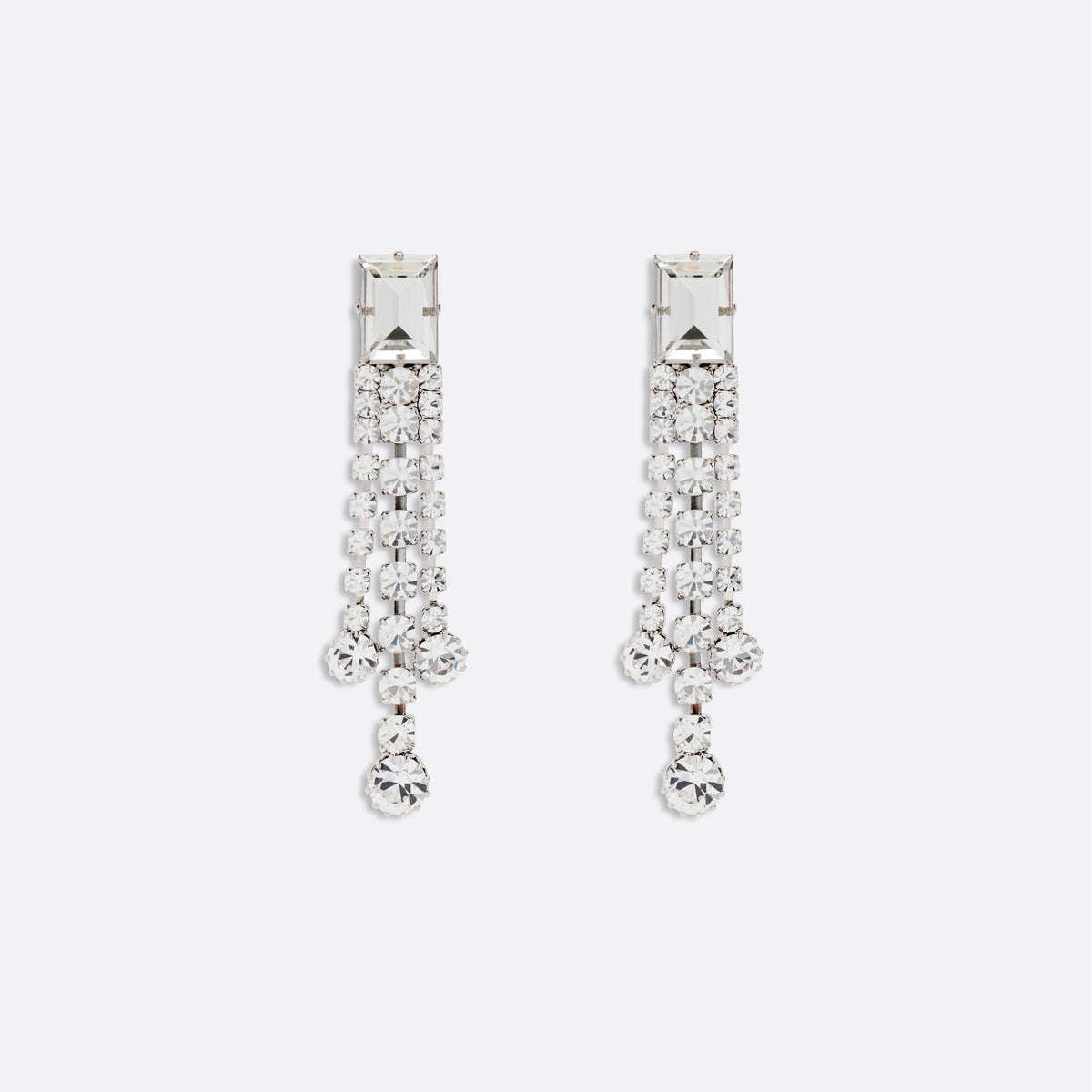 Alessandra Rich Crystal earrings with fringes