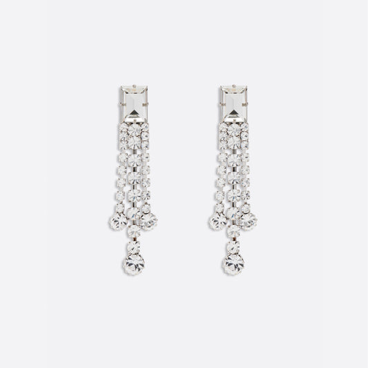 Alessandra Rich Crystal earrings with fringes