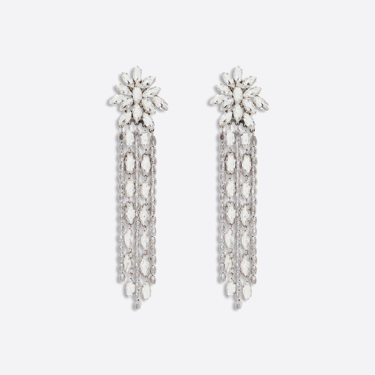 Alessandra Rich Crystal earring with fringes