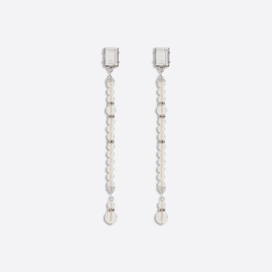 Alessandra Rich Pearl earrings with crystal