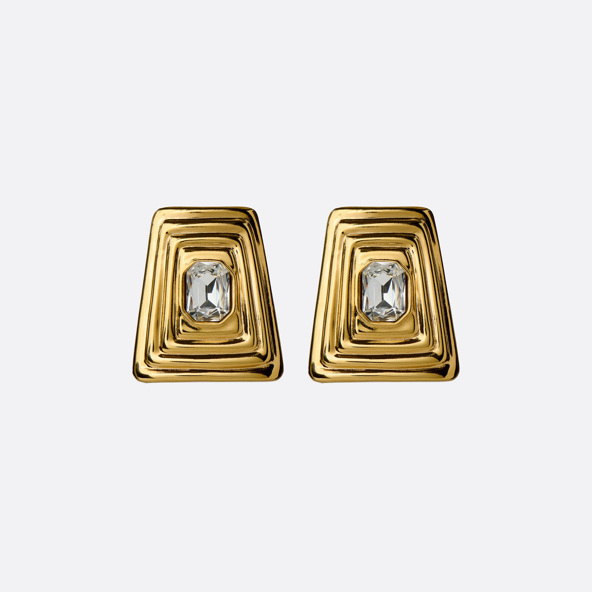 Alessandra Rich Metal and crystal earrings