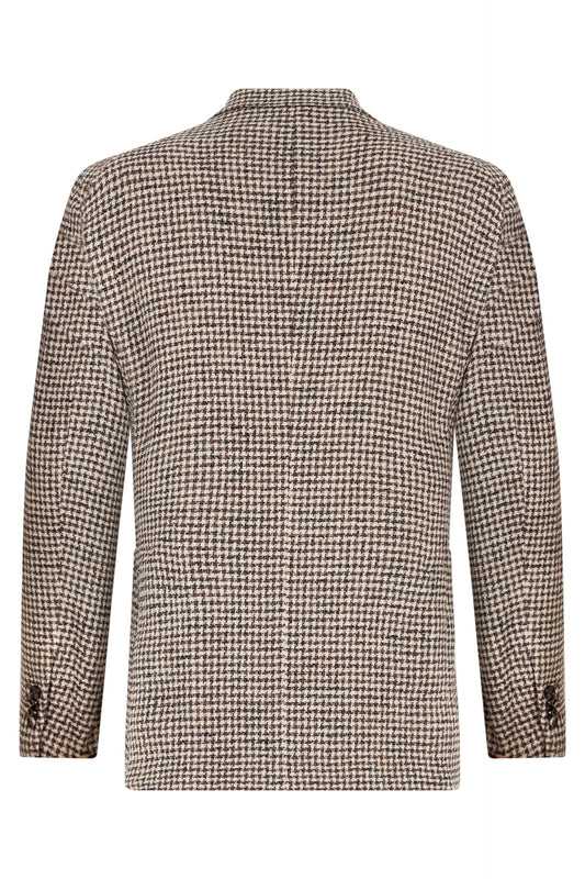Double-breasted jacket in worked fabric RTW