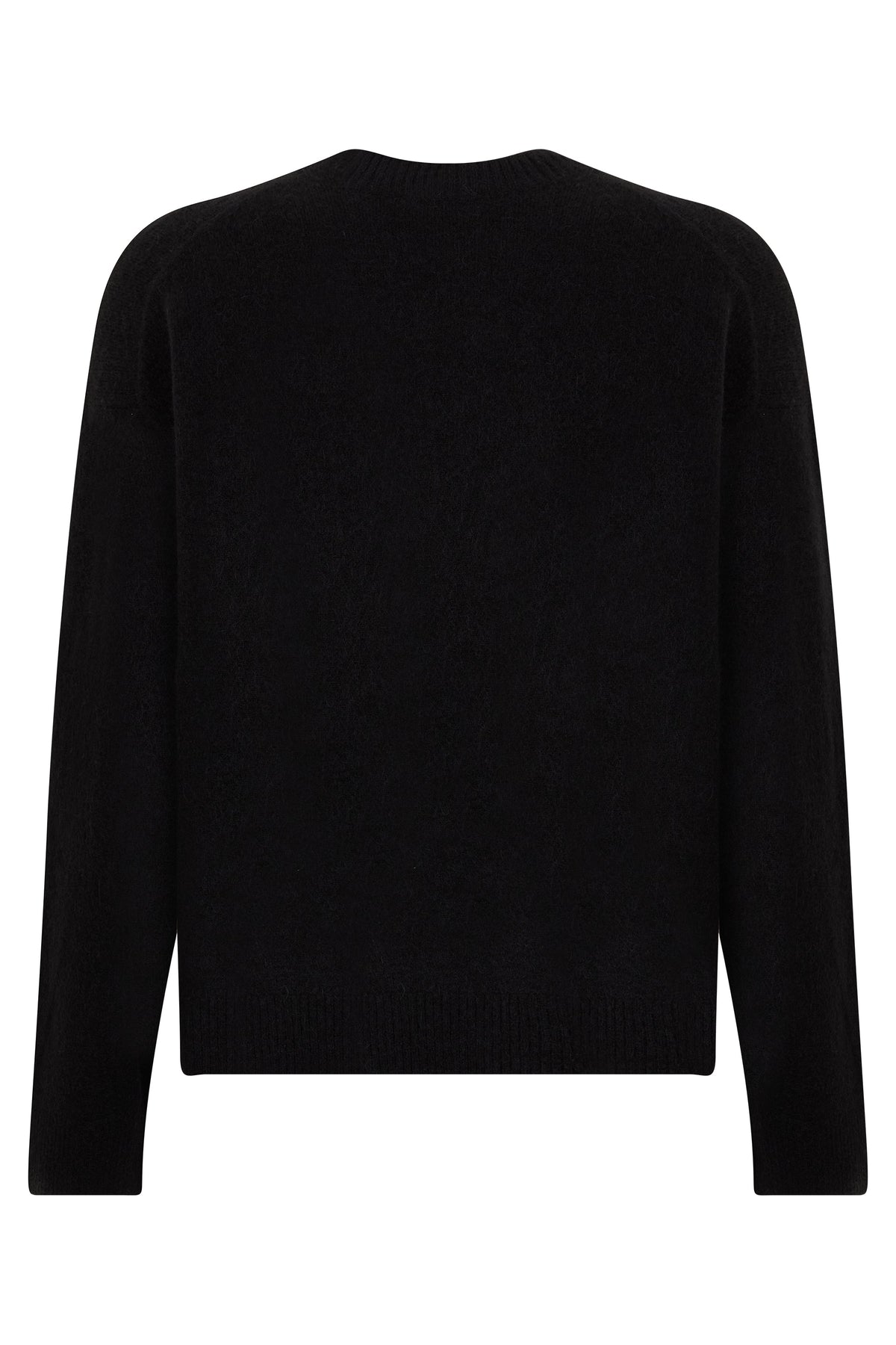 Crew neck sweater in alpaca wool with logo RTW