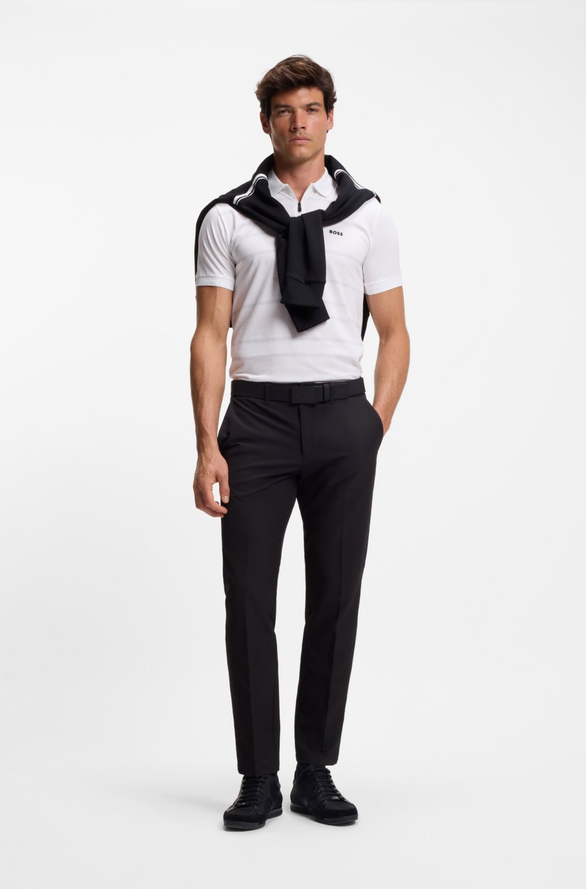 Cotton polo with zip RTW
