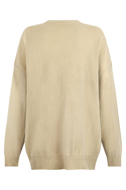 Wool sweater with destroyed effect RTW
