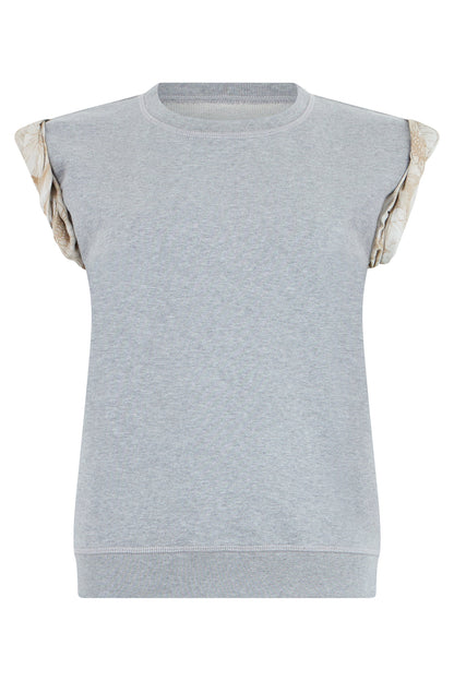 Cotton T-shirt with contrast sleeves RTW